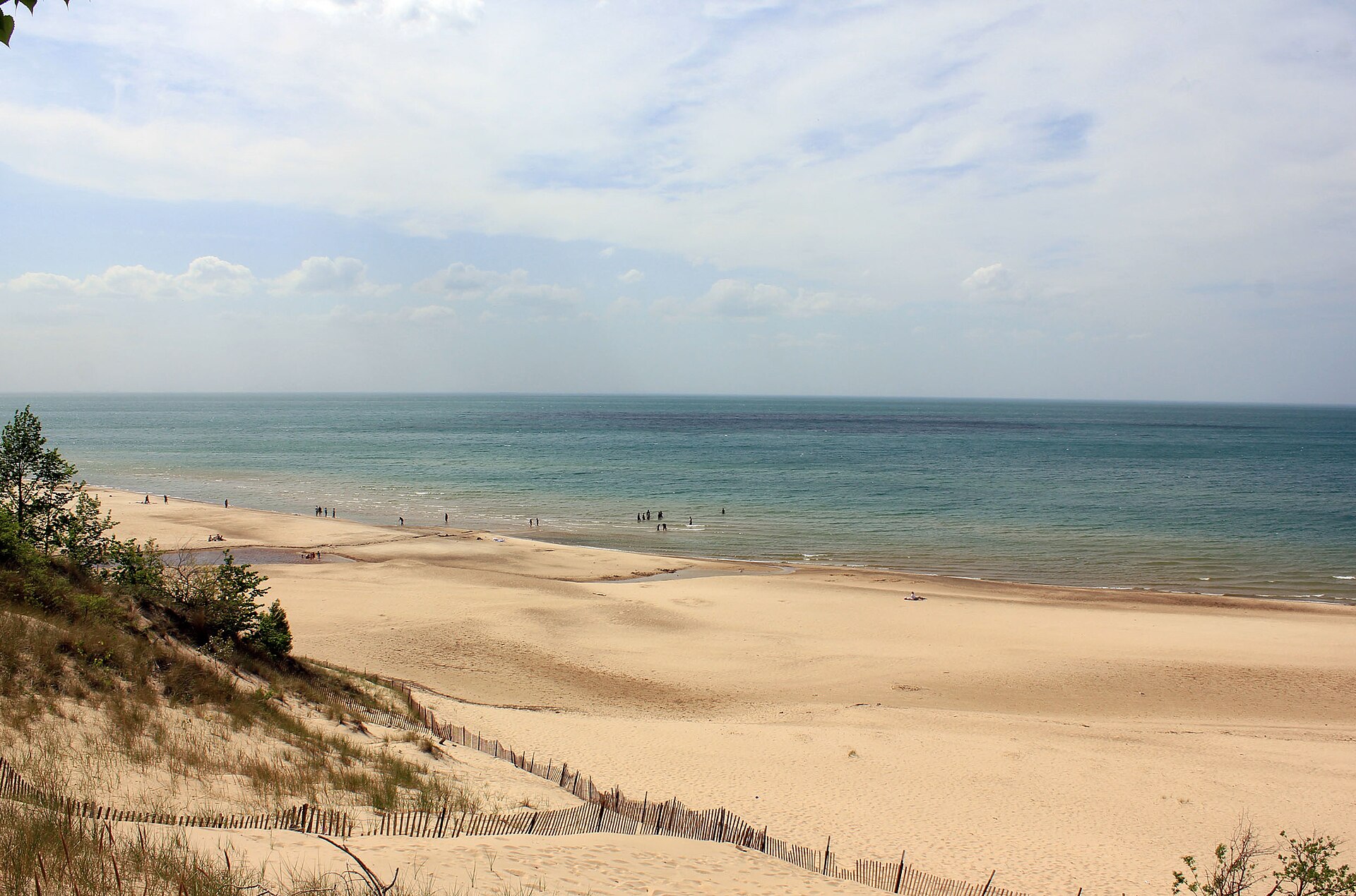 Lake Michigan shoreline at Indiana Dunes near Portage, Indiana