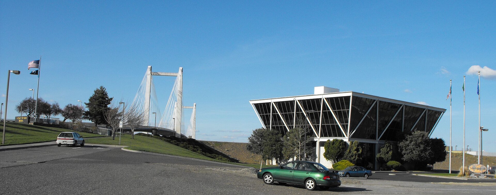 Cable Bridge over the Columbia River in the Tri-Cities, Washington